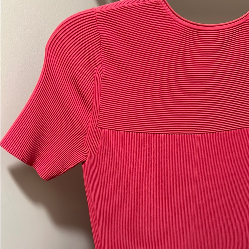 Pink Ribbed Dress - Picture 3 of 5